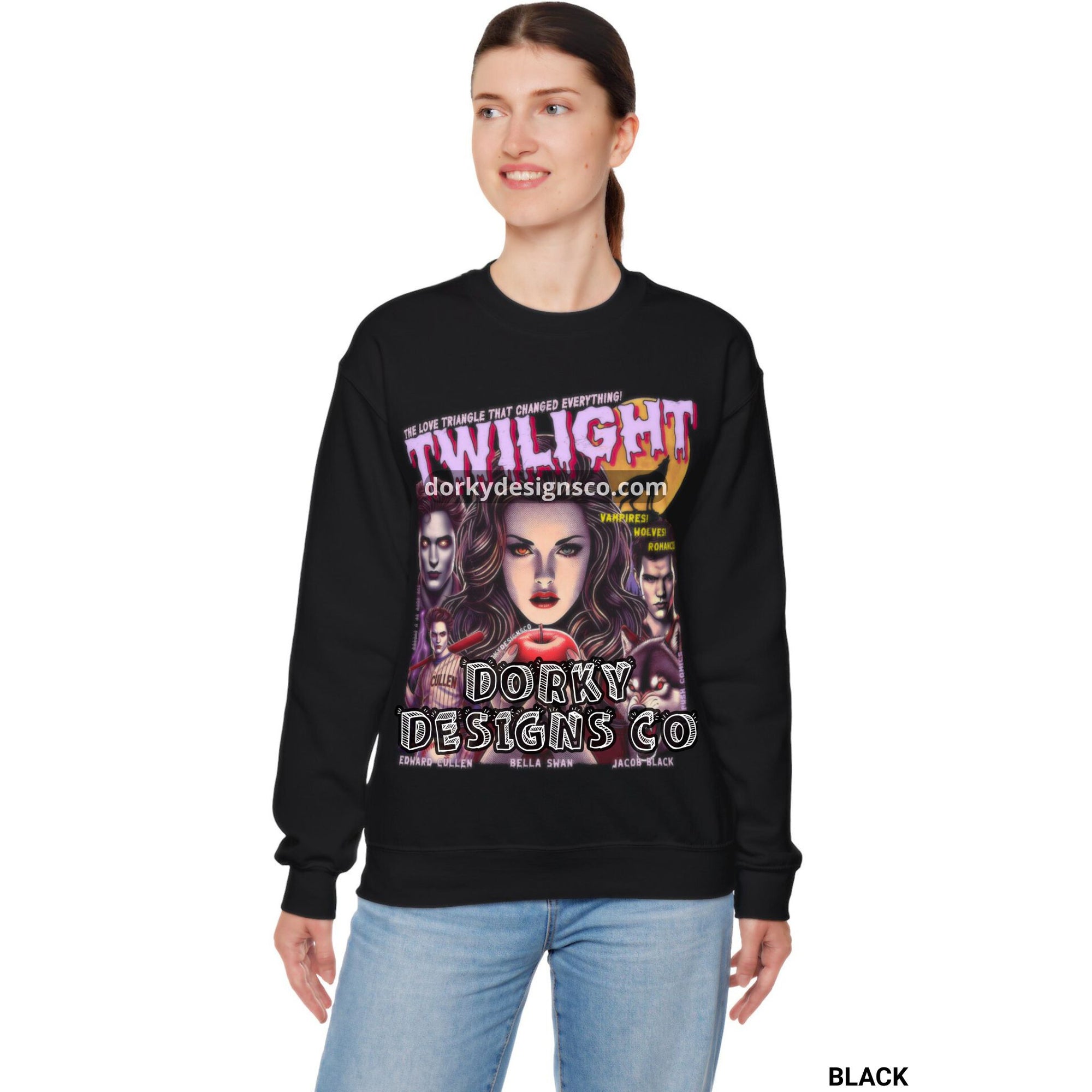 Cozy Unisex Classic Fleece Sweatshirt | Twilight-Inspired Retro Pulp Comic No. 5