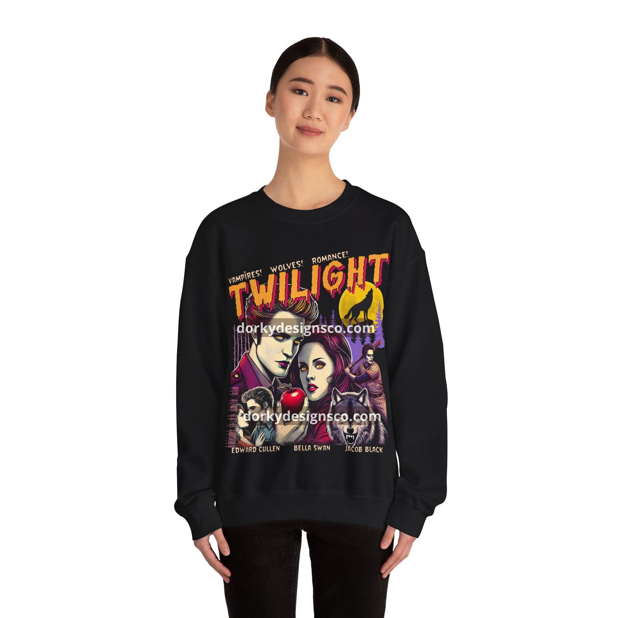 Cozy Unisex Classic Fleece Sweatshirt | Twilight-Inspired Retro Pulp Comic No.2.2