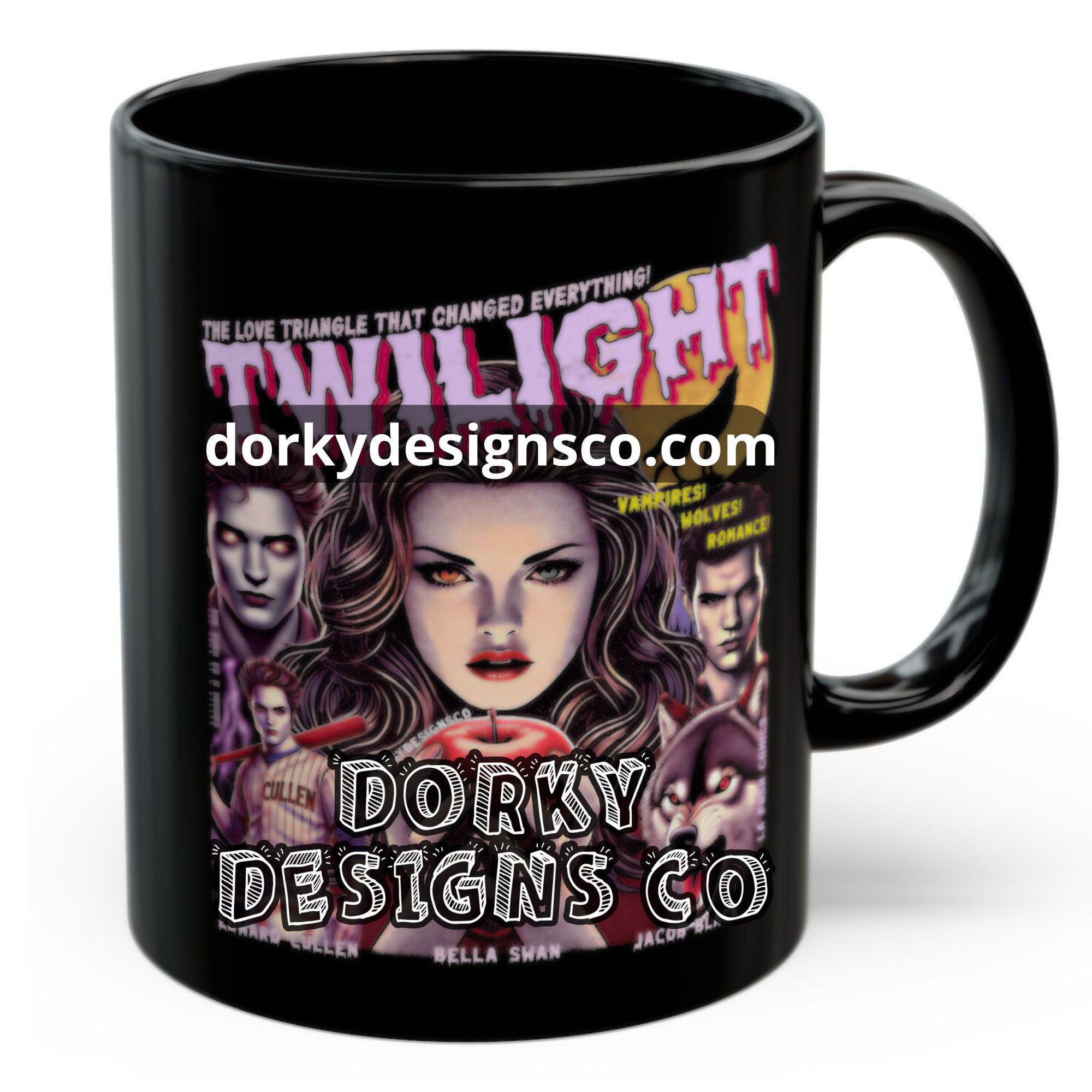 Black Mug (11oz, 15oz) | Twilight-Inspired Retro Pulp Comic No. 5