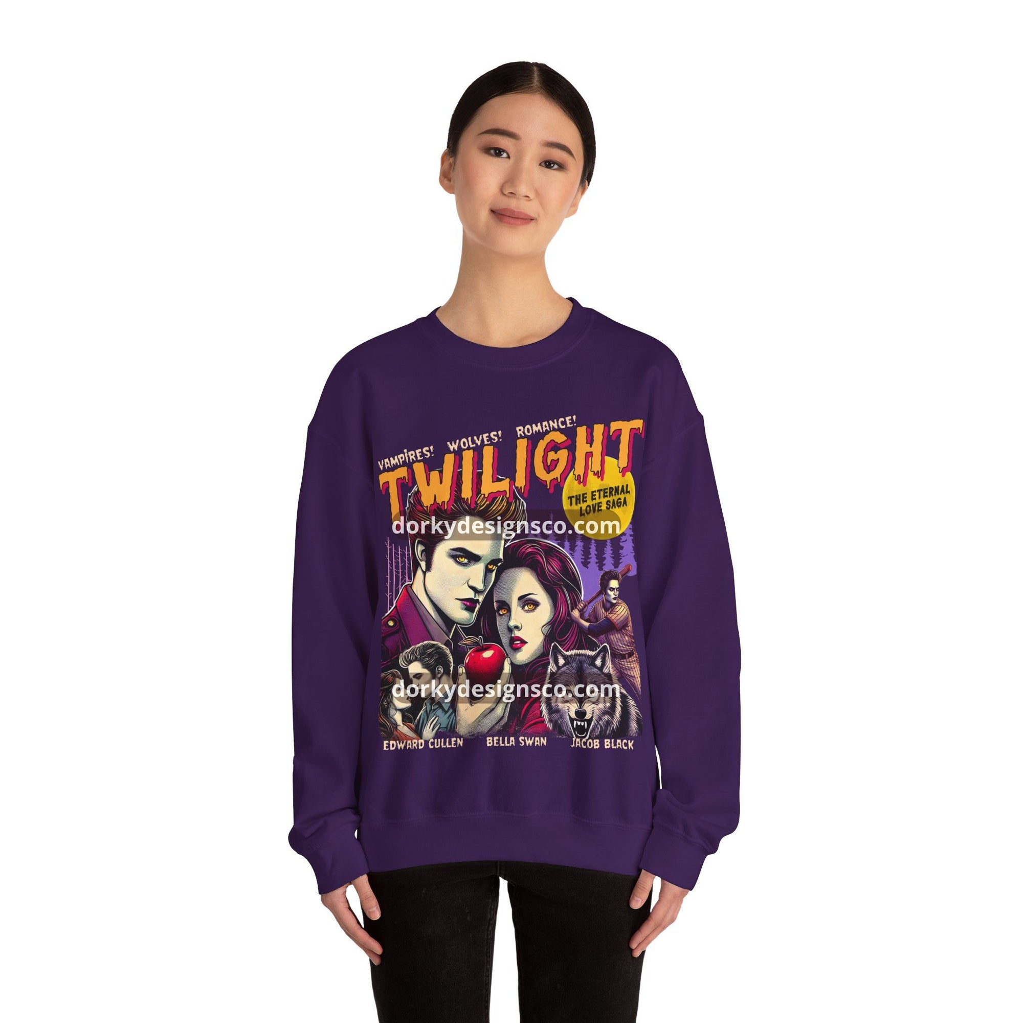 Cozy Unisex Classic Fleece Sweatshirt | Twilight-Inspired Retro Pulp Comic No.2.1