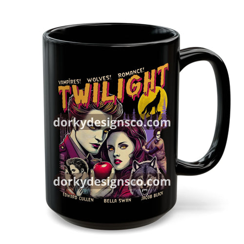 Black Mug (11oz, 15oz) |  Twilight-Inspired Retro Pulp Comic No.2.2