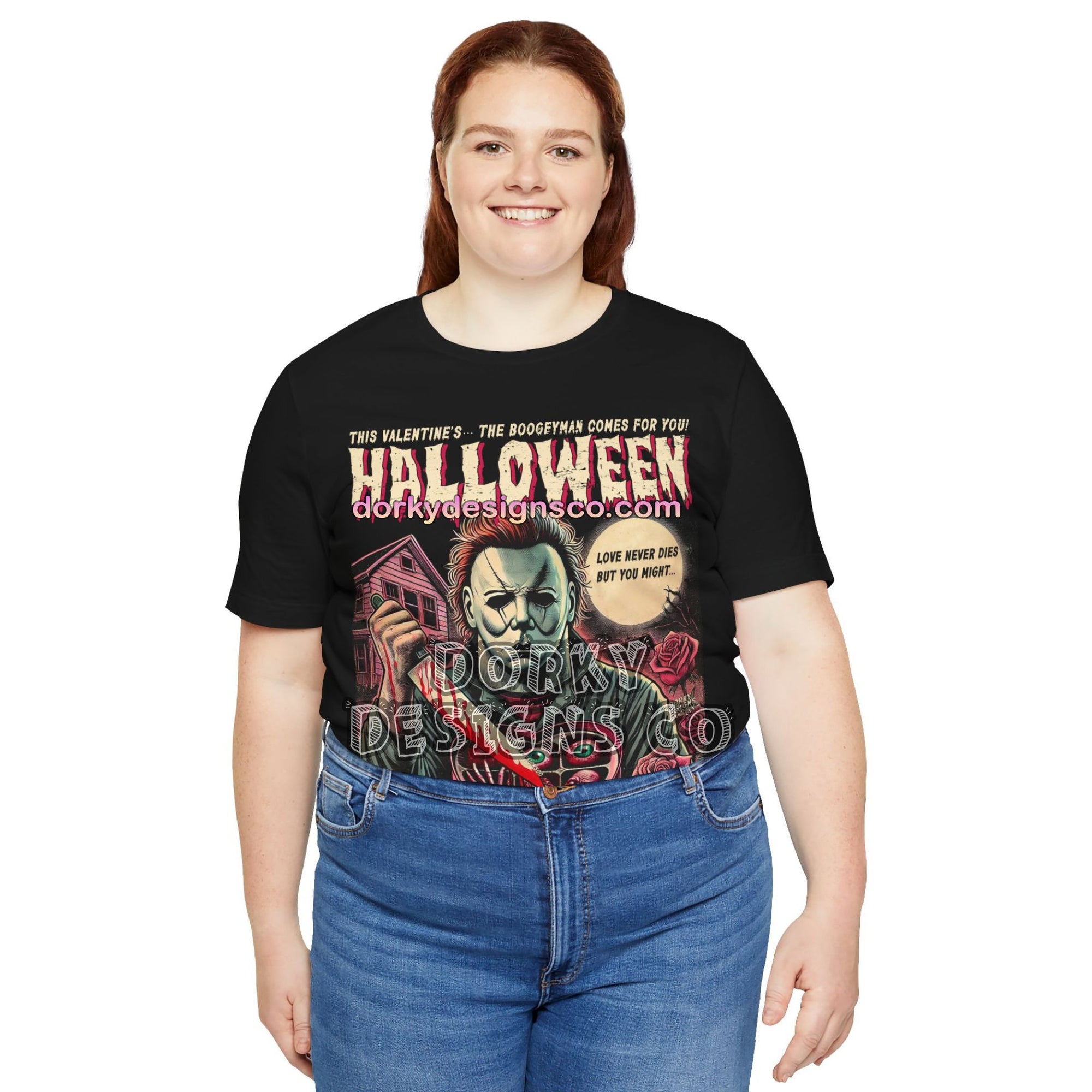 Unisex Classic Soft T-Shirt | Michael Myers Halloween Valentine’s Edition