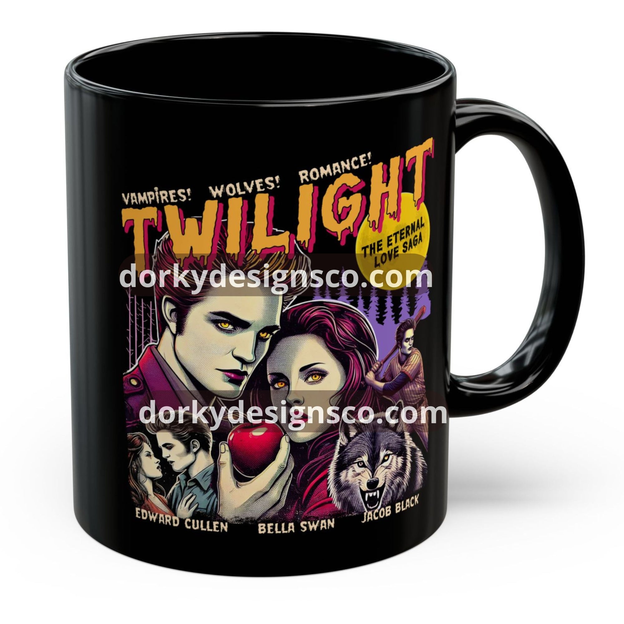 Black Mug (11oz, 15oz) | Twilight-Inspired Retro Pulp Comic No.2.1