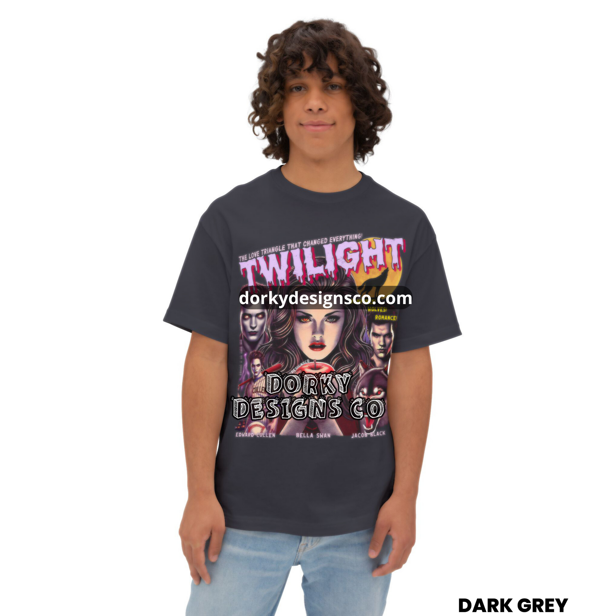 Unisex Oversized Boxy Tee | Twilight-Inspired Retro Pulp Comic No. 5