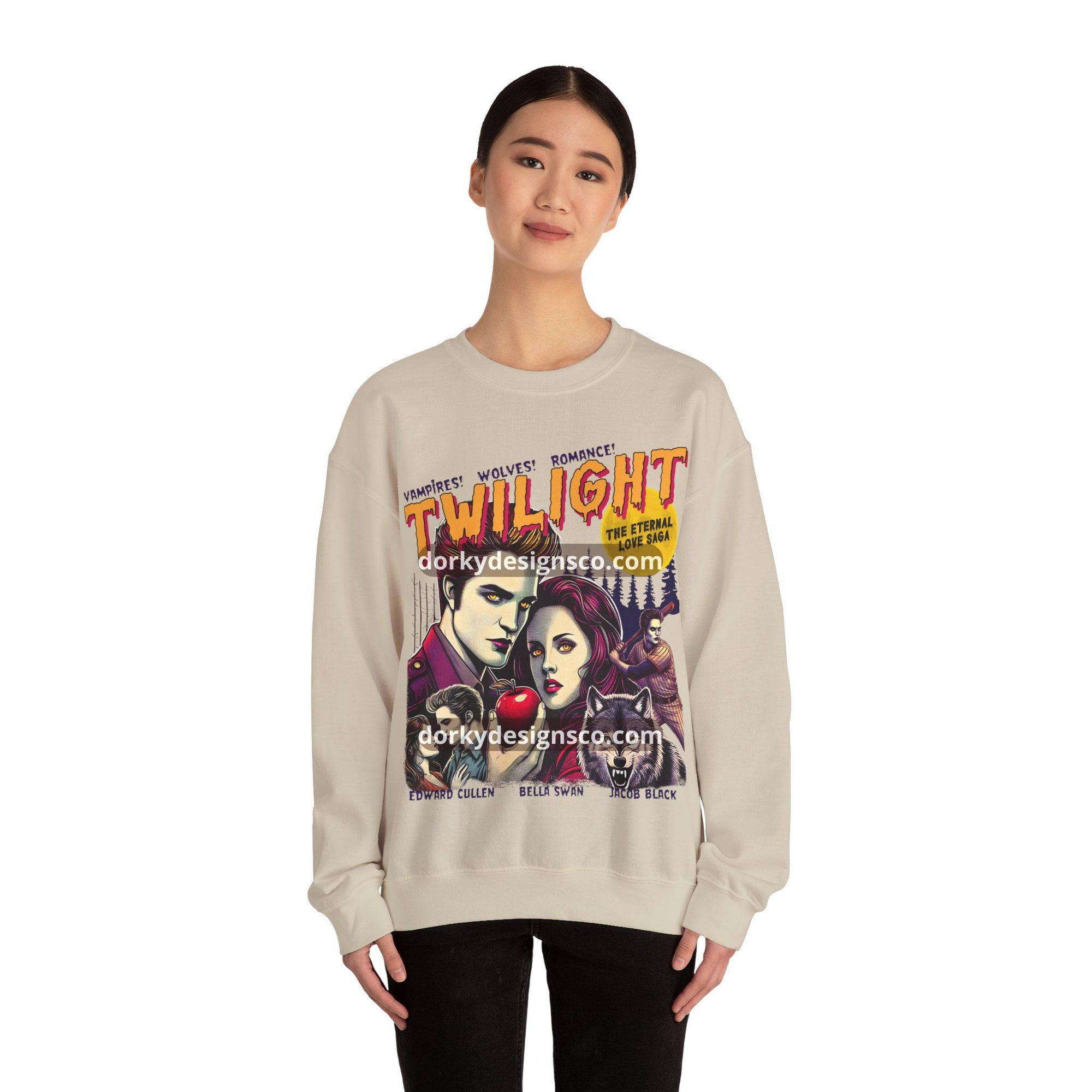 Cozy Unisex Classic Fleece Sweatshirt | Twilight-Inspired Retro Pulp Comic No.2.1