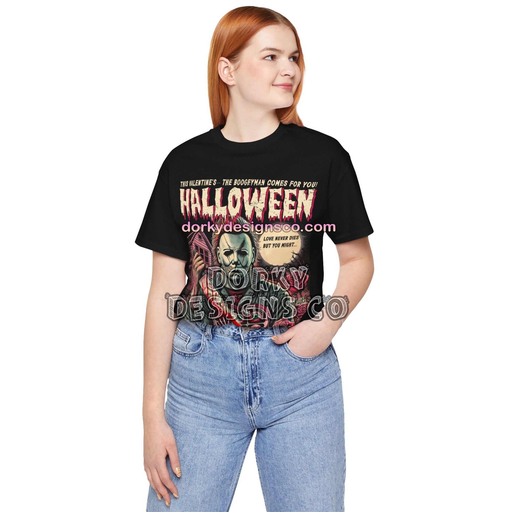 Unisex Classic Soft T-Shirt | Michael Myers Halloween Valentine’s Edition