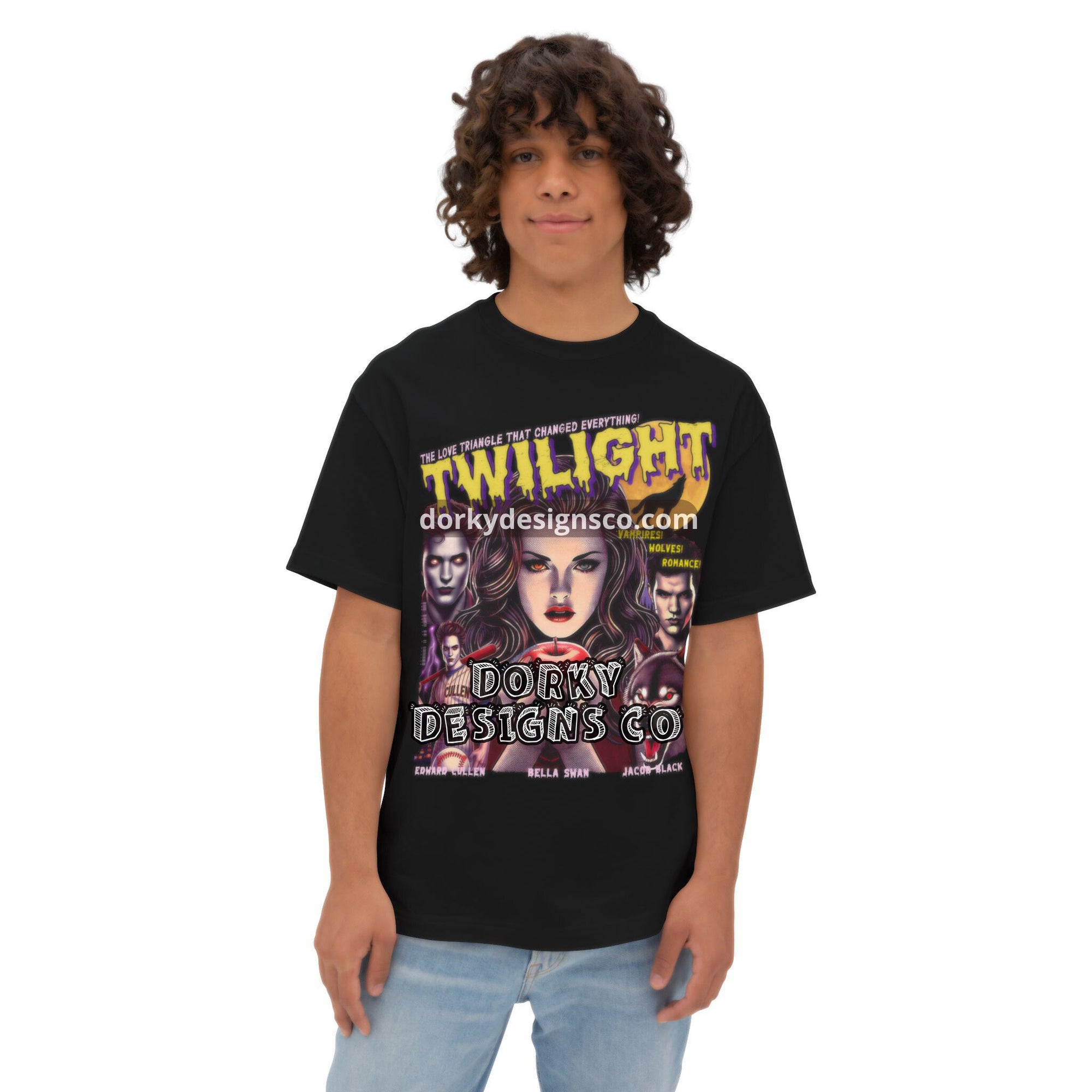 Unisex Oversized Boxy Tee | Twilight-inspired Vintage Comic No.5.1