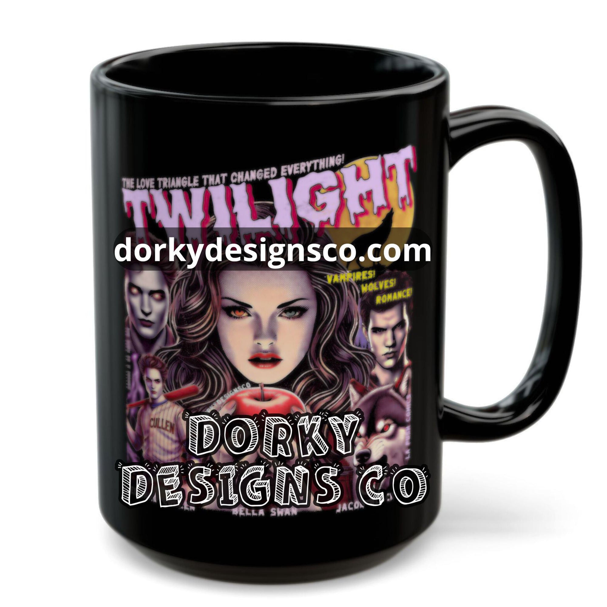 Black Mug (11oz, 15oz) | Twilight-Inspired Retro Pulp Comic No. 5