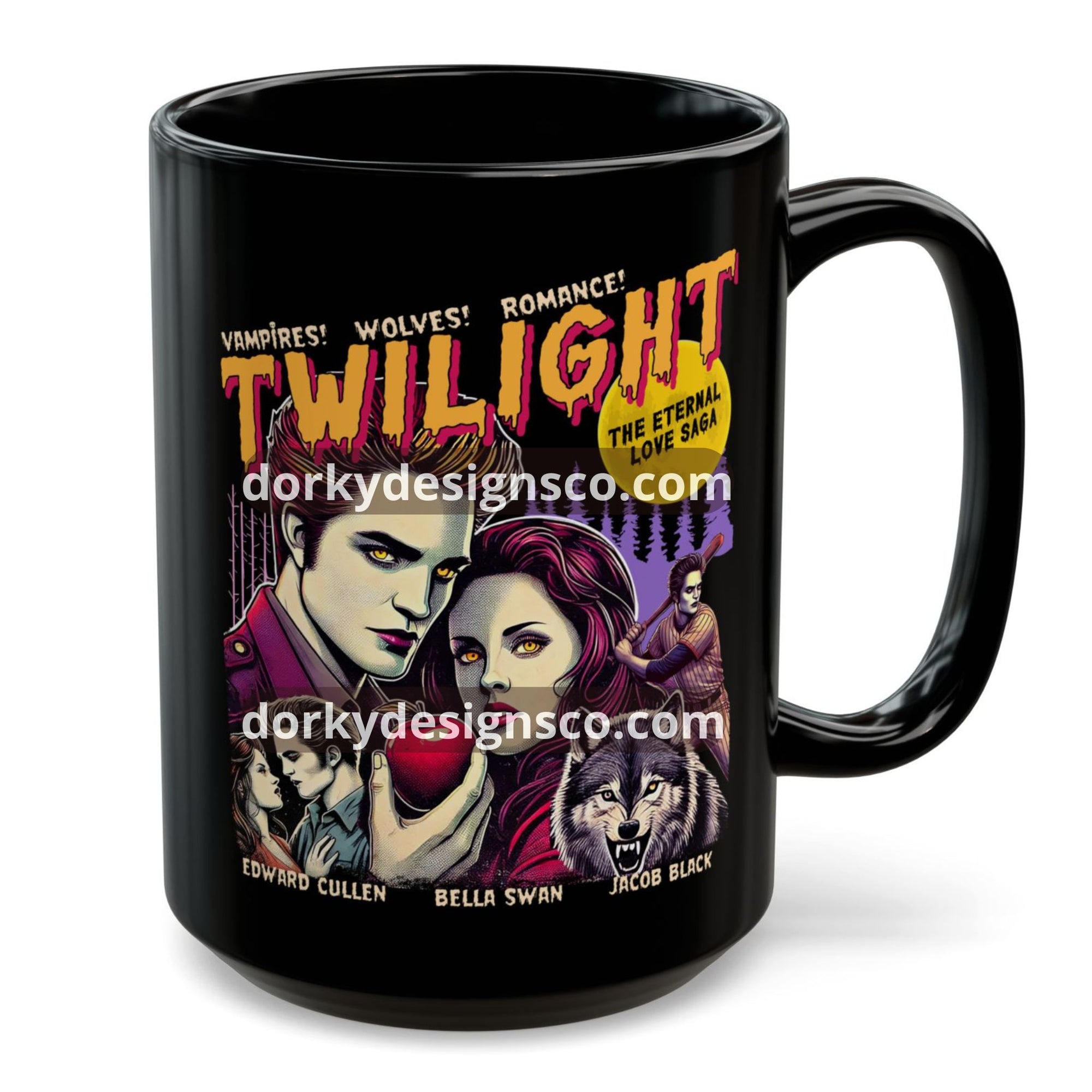 Black Mug (11oz, 15oz) | Twilight-Inspired Retro Pulp Comic No.2.1