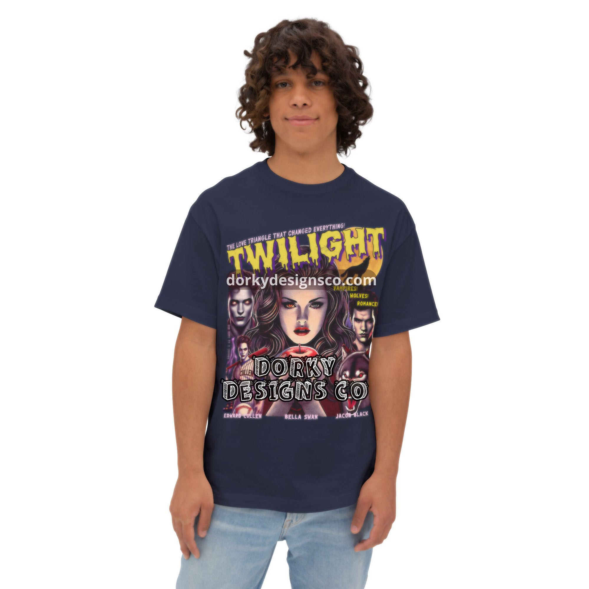 Unisex Oversized Boxy Tee | Twilight-inspired Vintage Comic No.5.1