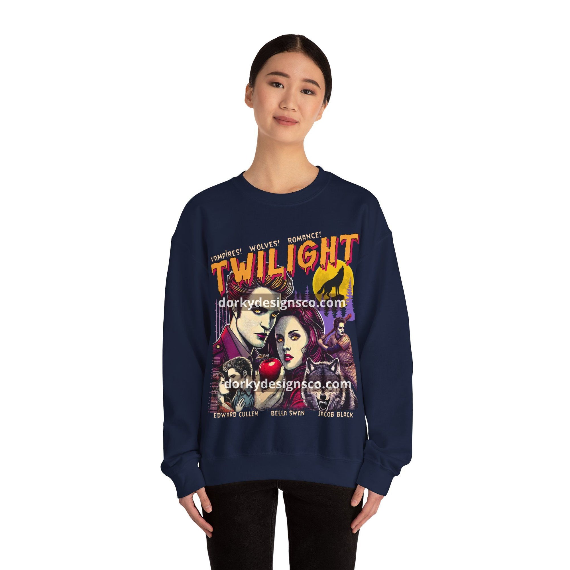 Cozy Unisex Classic Fleece Sweatshirt | Twilight-Inspired Retro Pulp Comic No.2.2