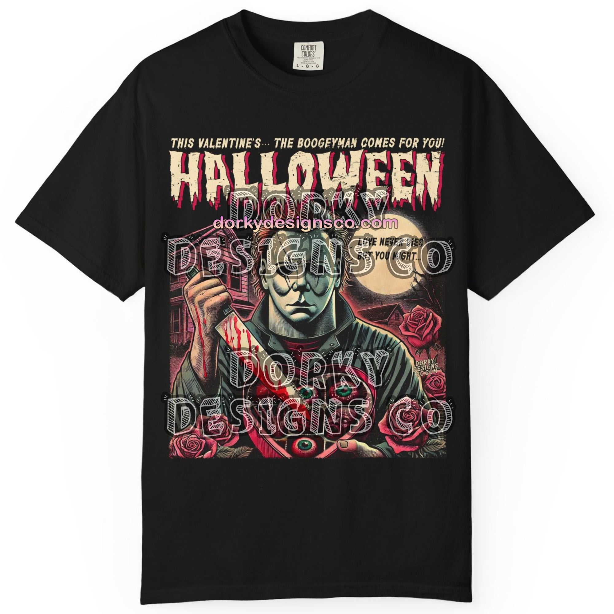 Unisex Vintage Tee | Michael Myers Halloween Valentine’s Edition