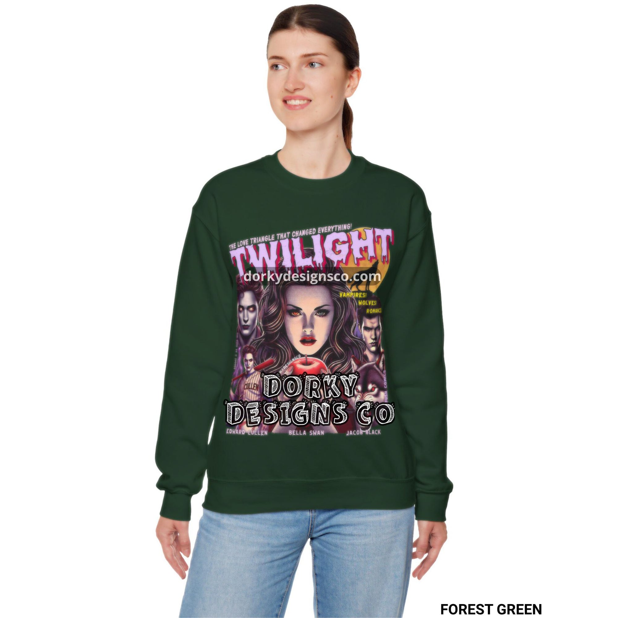 Cozy Unisex Classic Fleece Sweatshirt | Twilight-Inspired Retro Pulp Comic No. 5