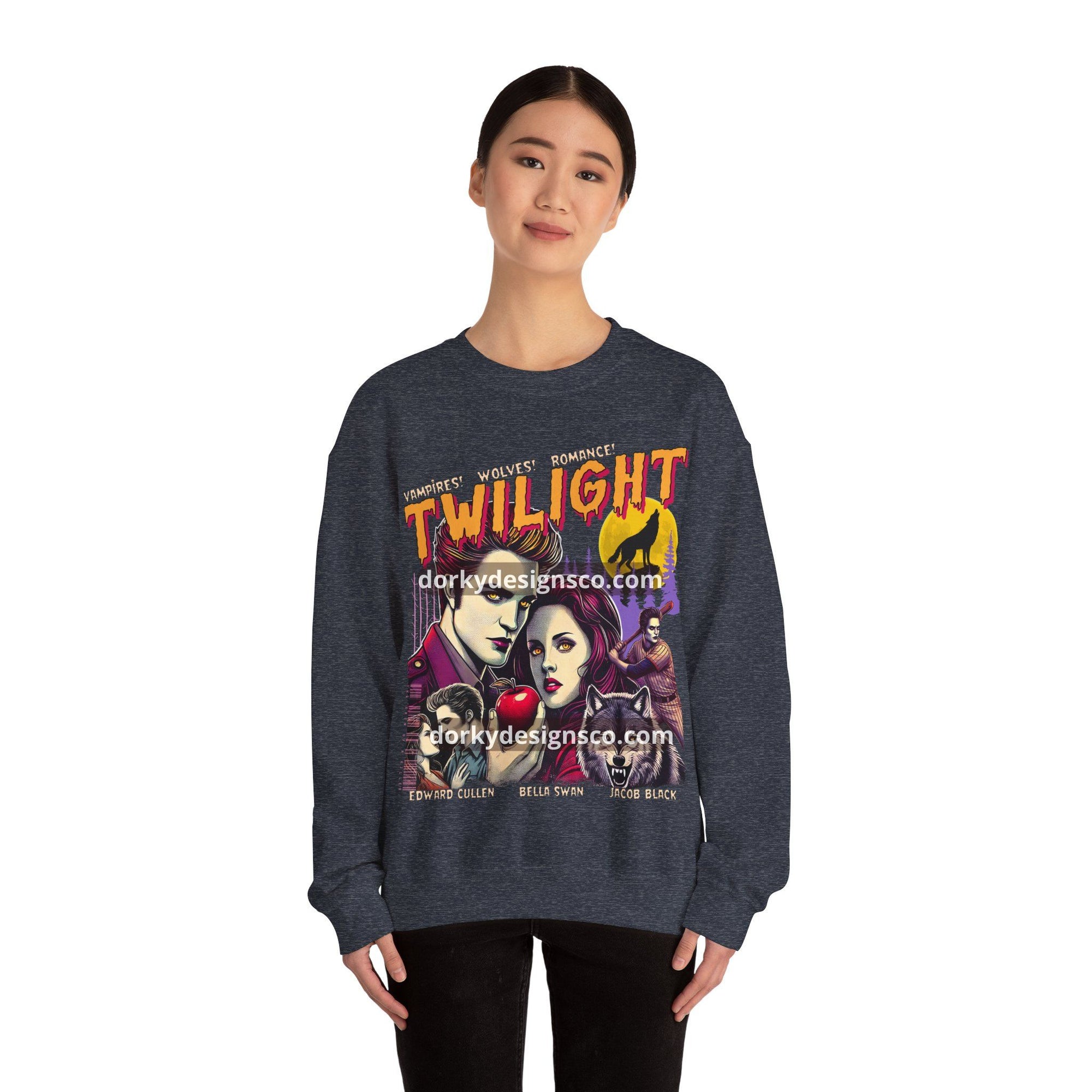 Cozy Unisex Classic Fleece Sweatshirt | Twilight-Inspired Retro Pulp Comic No.2.2