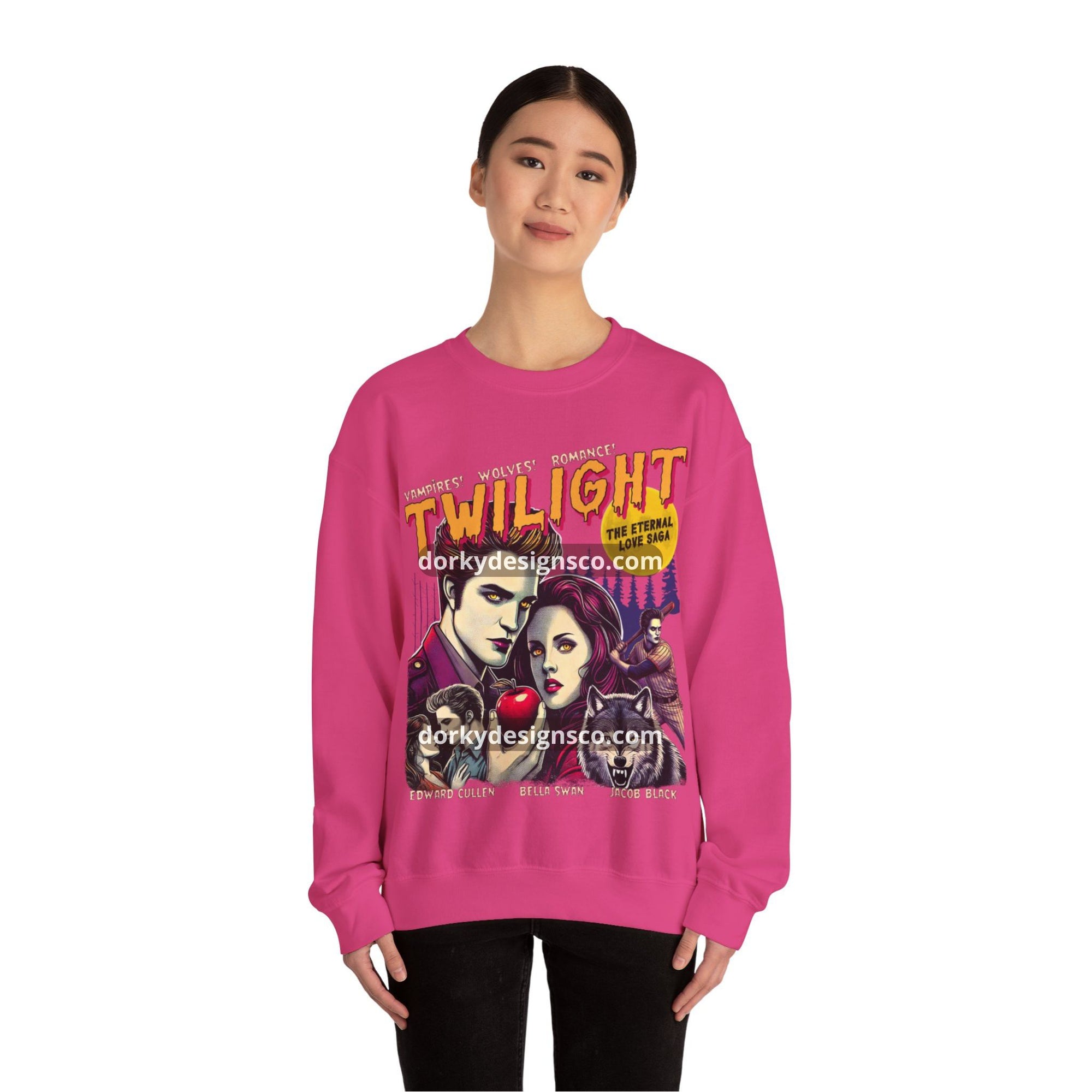 Cozy Unisex Classic Fleece Sweatshirt | Twilight-Inspired Retro Pulp Comic No.2.1