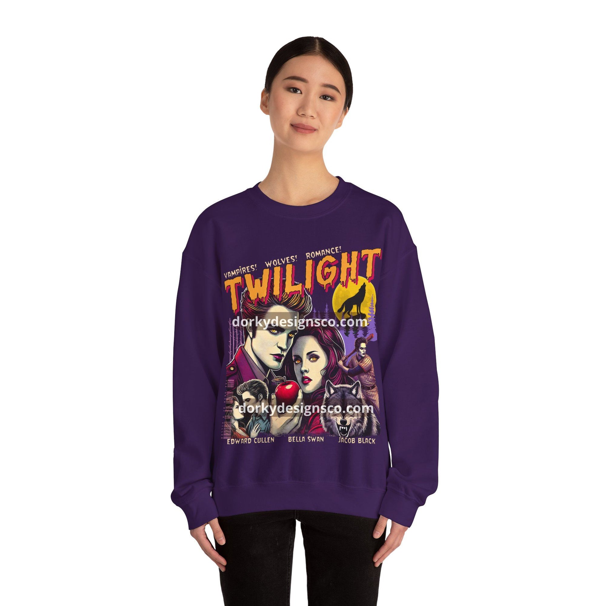 Cozy Unisex Classic Fleece Sweatshirt | Twilight-Inspired Retro Pulp Comic No.2.2