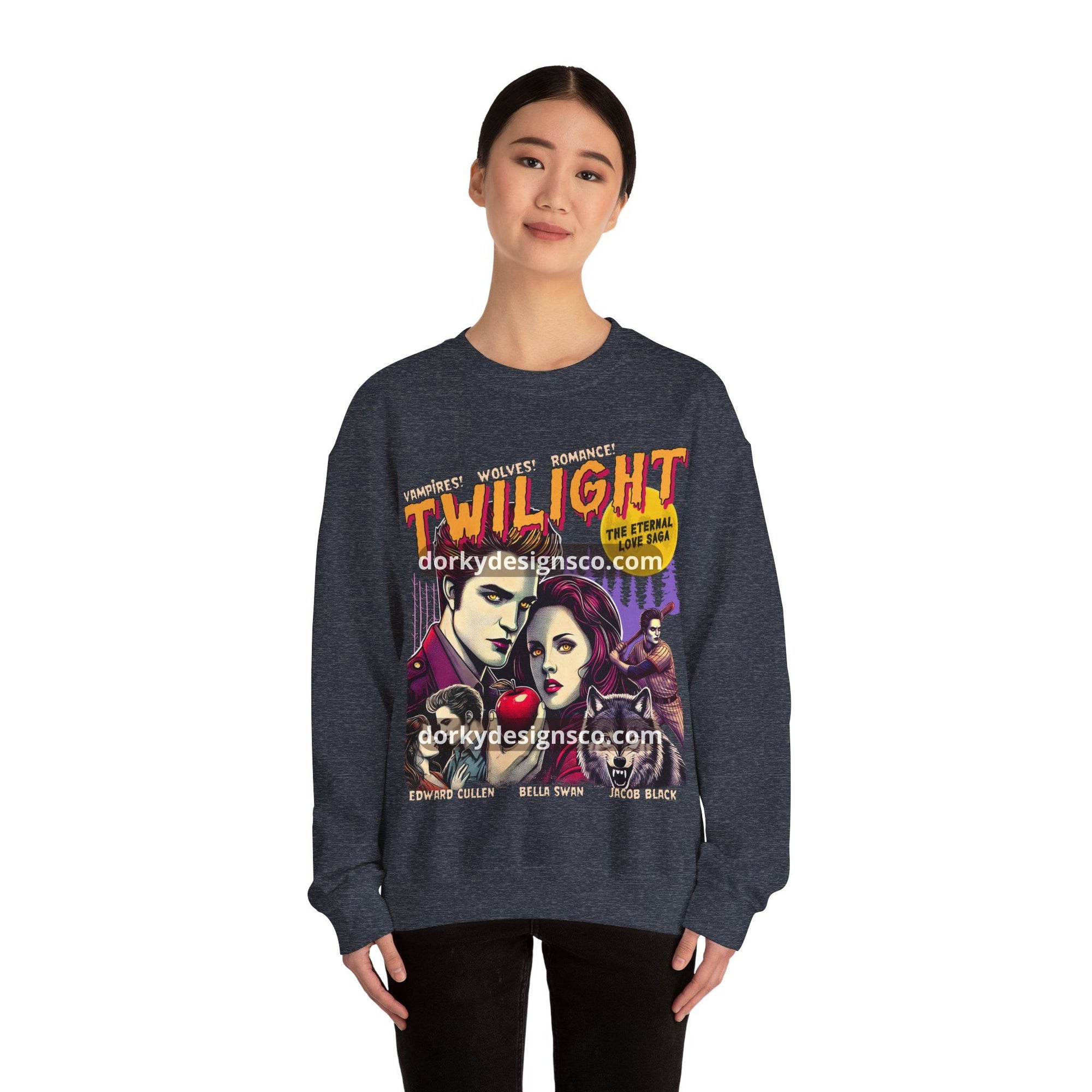 Cozy Unisex Classic Fleece Sweatshirt | Twilight-Inspired Retro Pulp Comic No.2.1