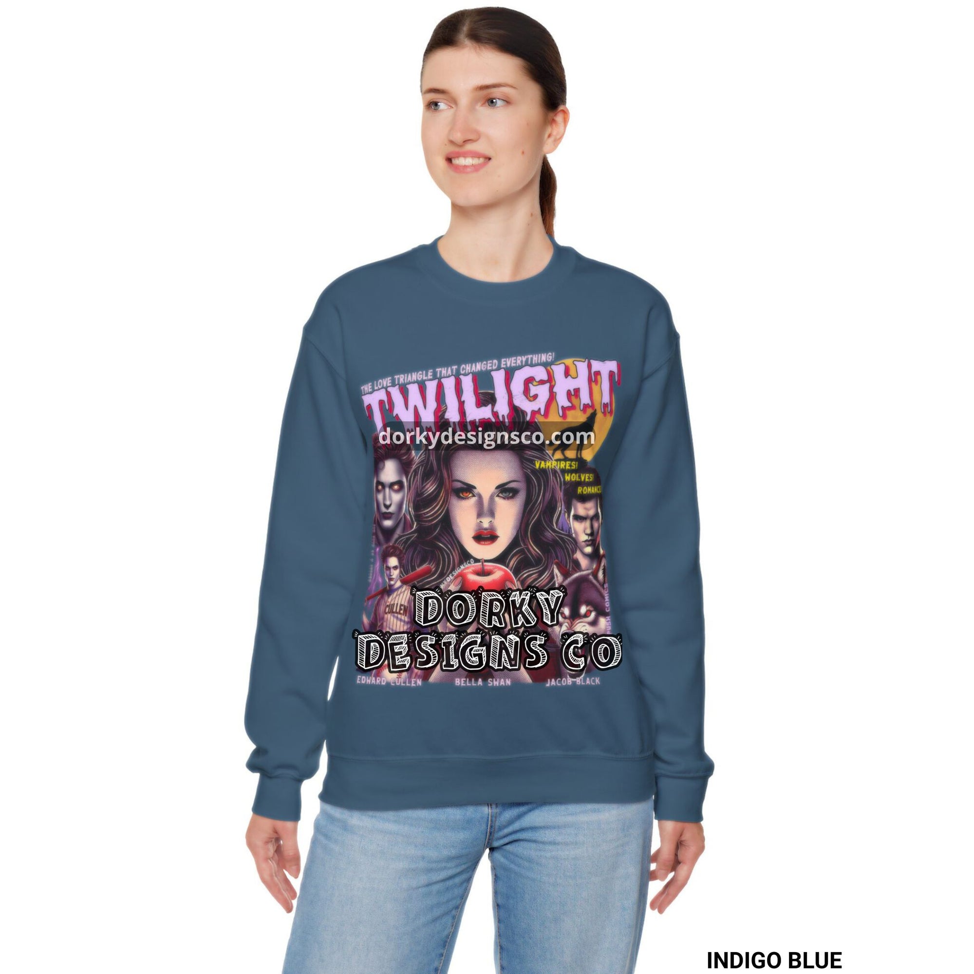 Cozy Unisex Classic Fleece Sweatshirt | Twilight-Inspired Retro Pulp Comic No. 5