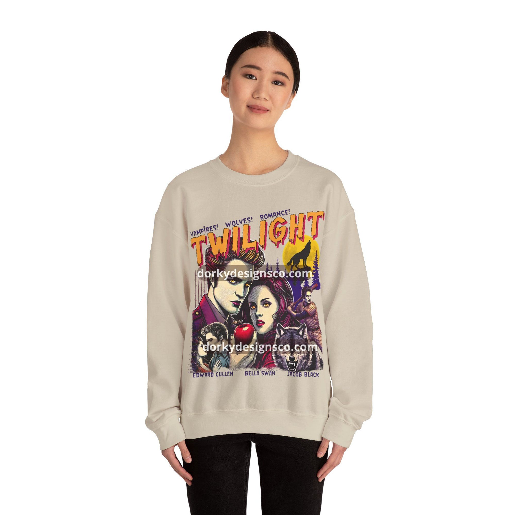 Cozy Unisex Classic Fleece Sweatshirt | Twilight-Inspired Retro Pulp Comic No.2.2