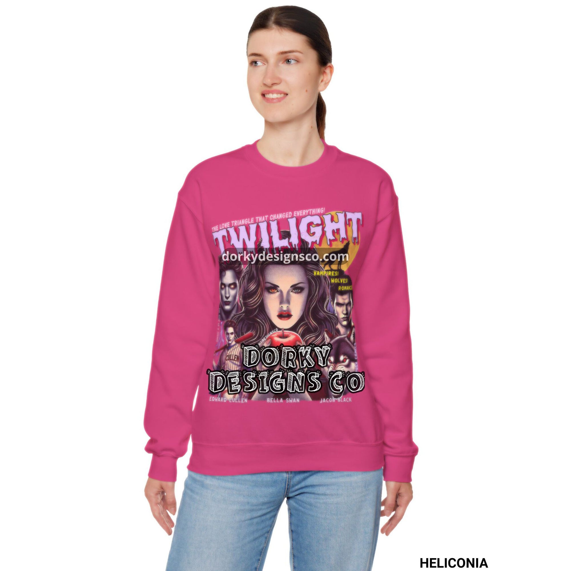 Cozy Unisex Classic Fleece Sweatshirt | Twilight-Inspired Retro Pulp Comic No. 5