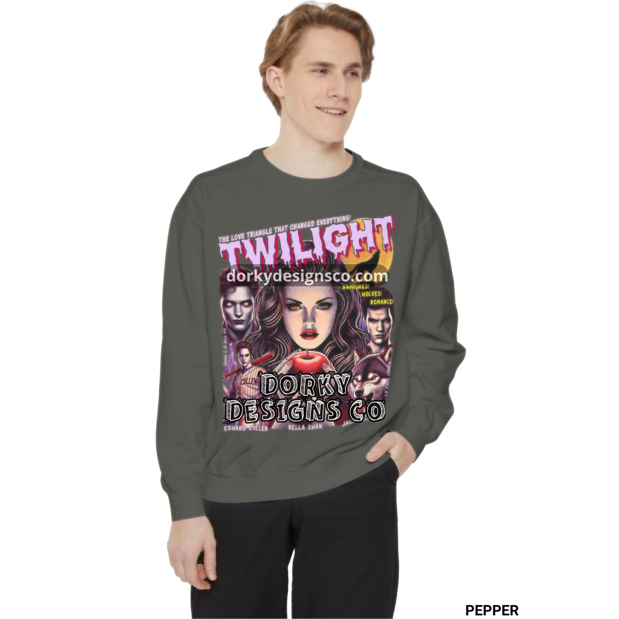 Unisex Premium Vintage Sweatshirt | Twilight-Inspired Retro Pulp Comic No. 5