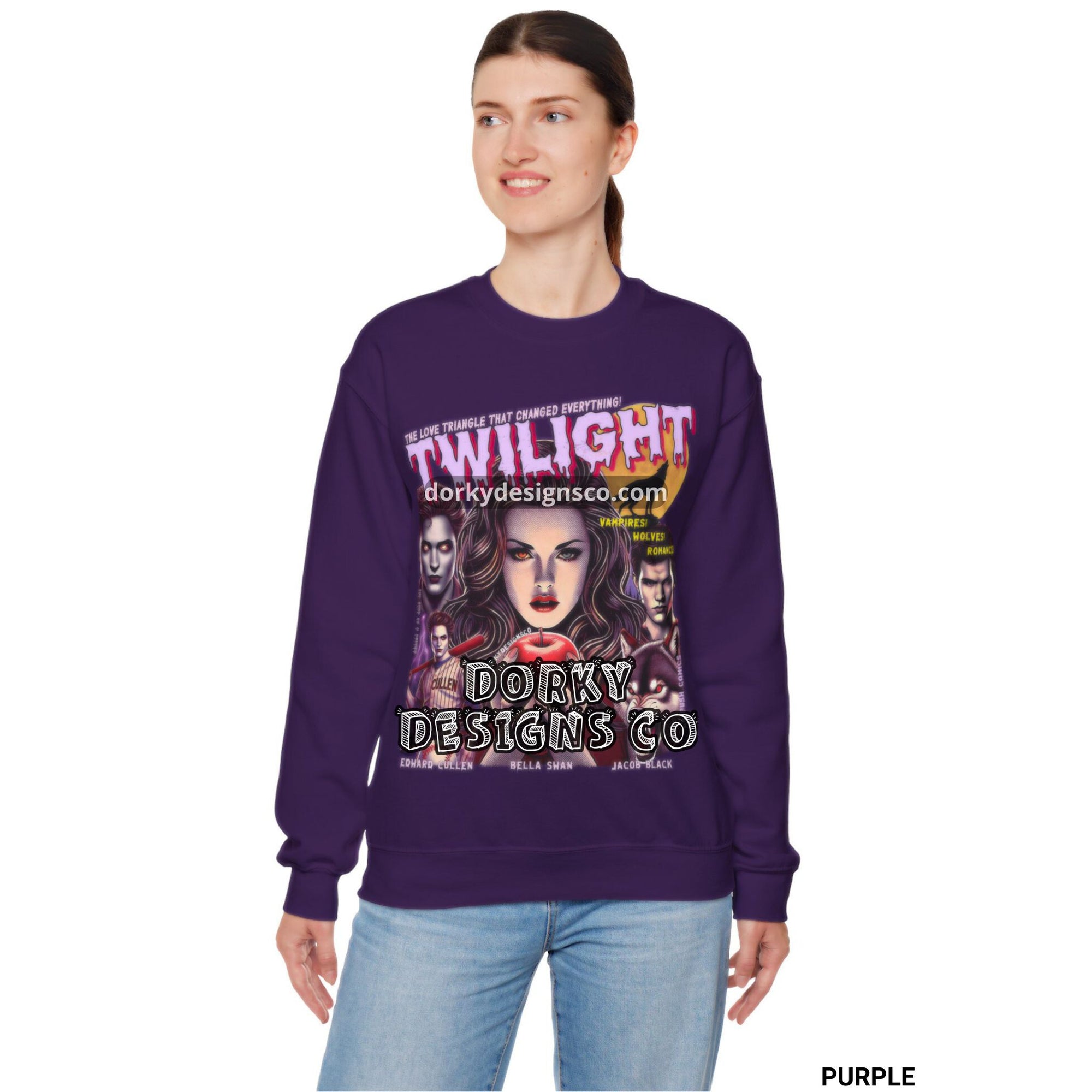 Cozy Unisex Classic Fleece Sweatshirt | Twilight-Inspired Retro Pulp Comic No. 5