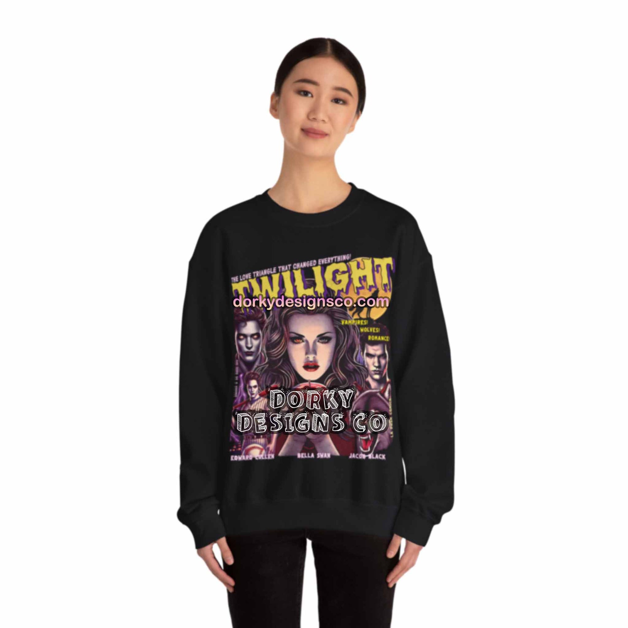 Cozy Unisex Classic Fleece Sweatshirt | Twilight-Inspired Retro Pulp Comic No. 5.1