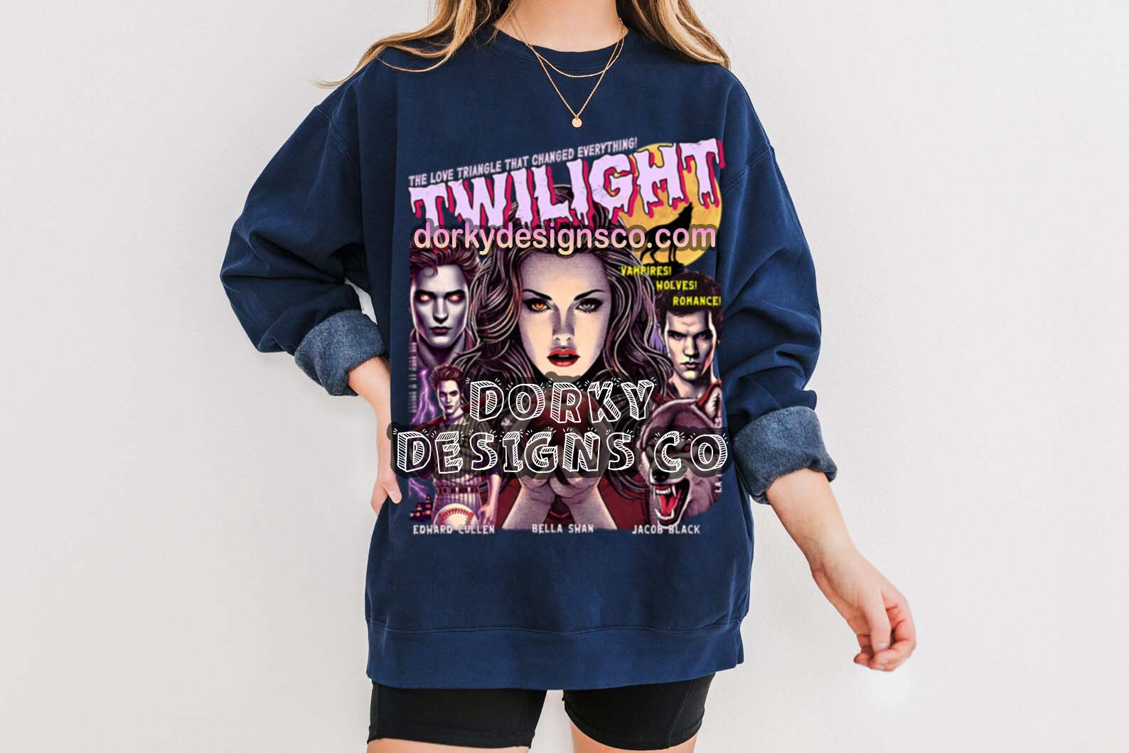 Unisex Premium Vintage Sweatshirt | Twilight-Inspired Retro Pulp Comic No. 5