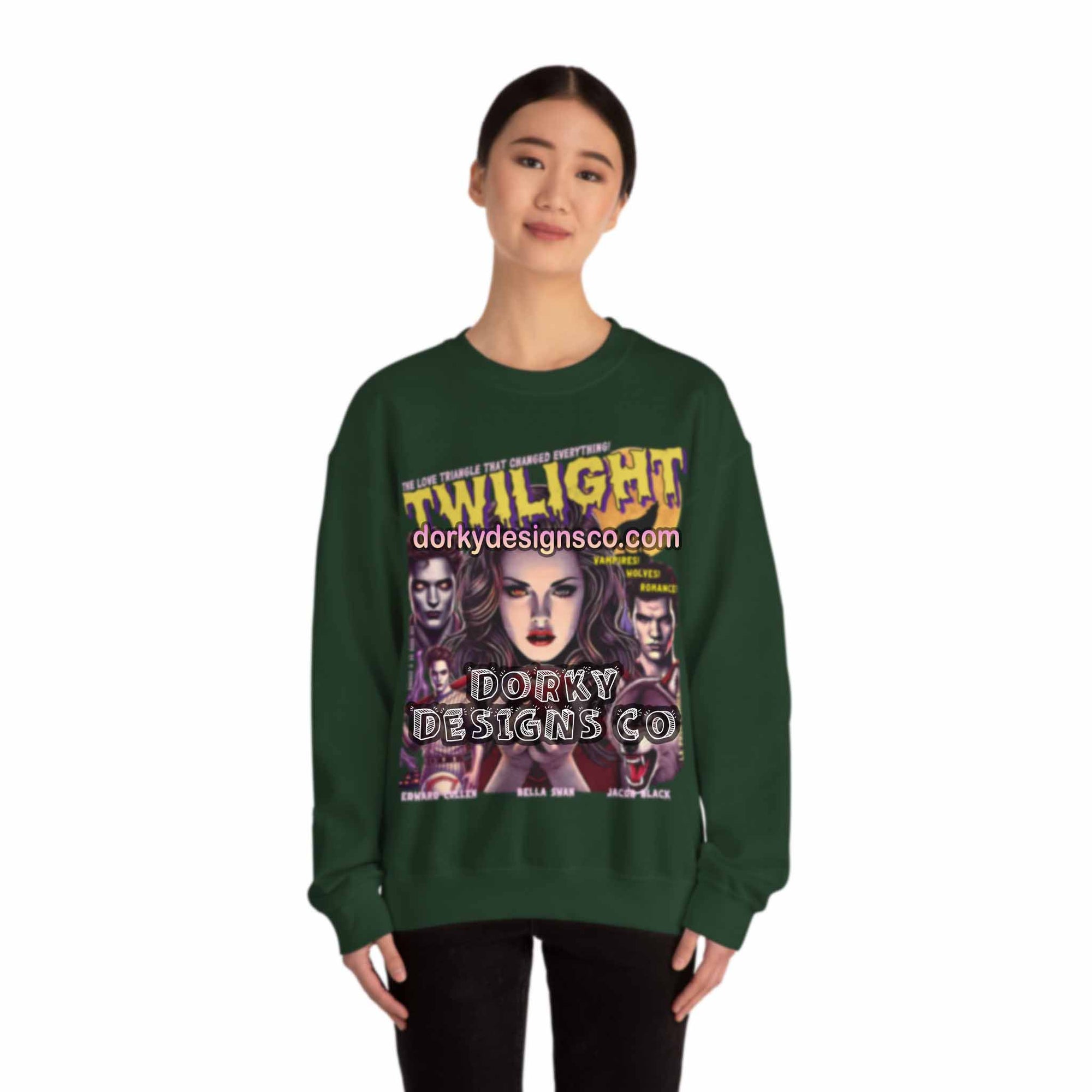 Cozy Unisex Classic Fleece Sweatshirt | Twilight-Inspired Retro Pulp Comic No. 5.1