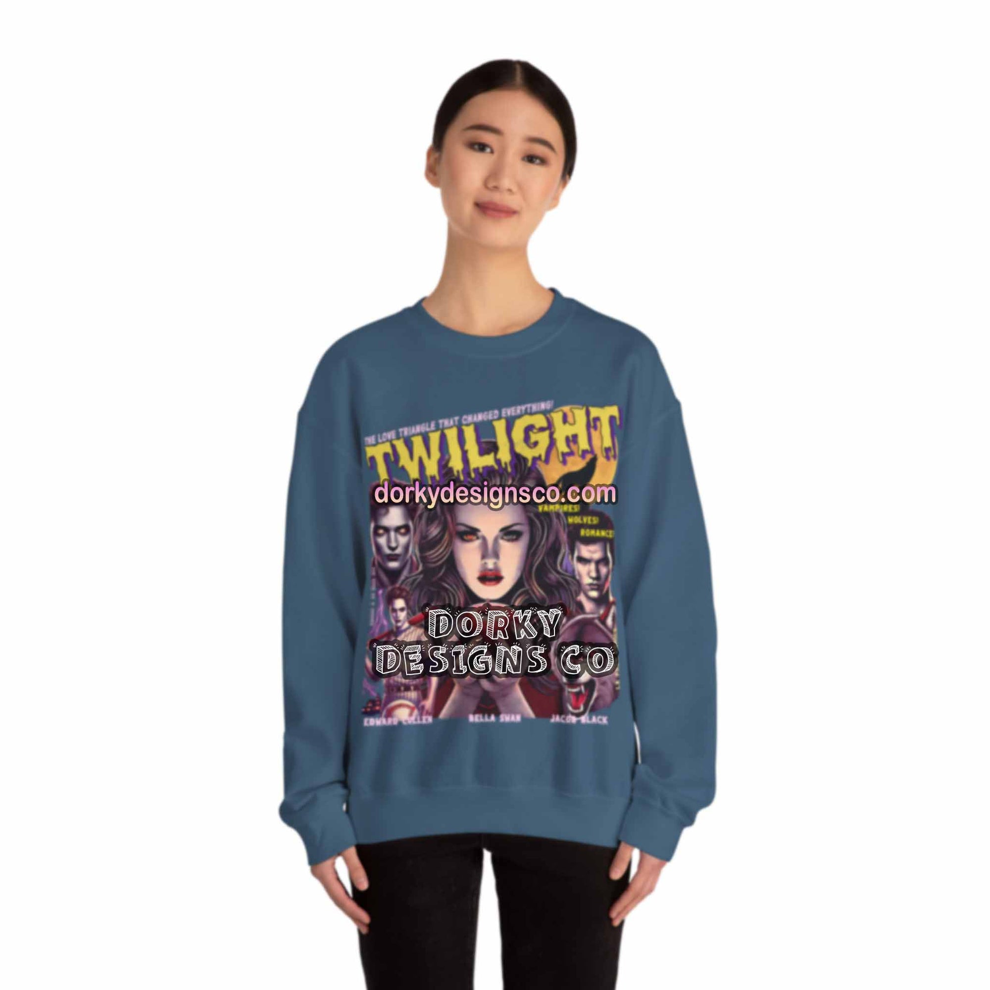 Cozy Unisex Classic Fleece Sweatshirt | Twilight-Inspired Retro Pulp Comic No. 5.1