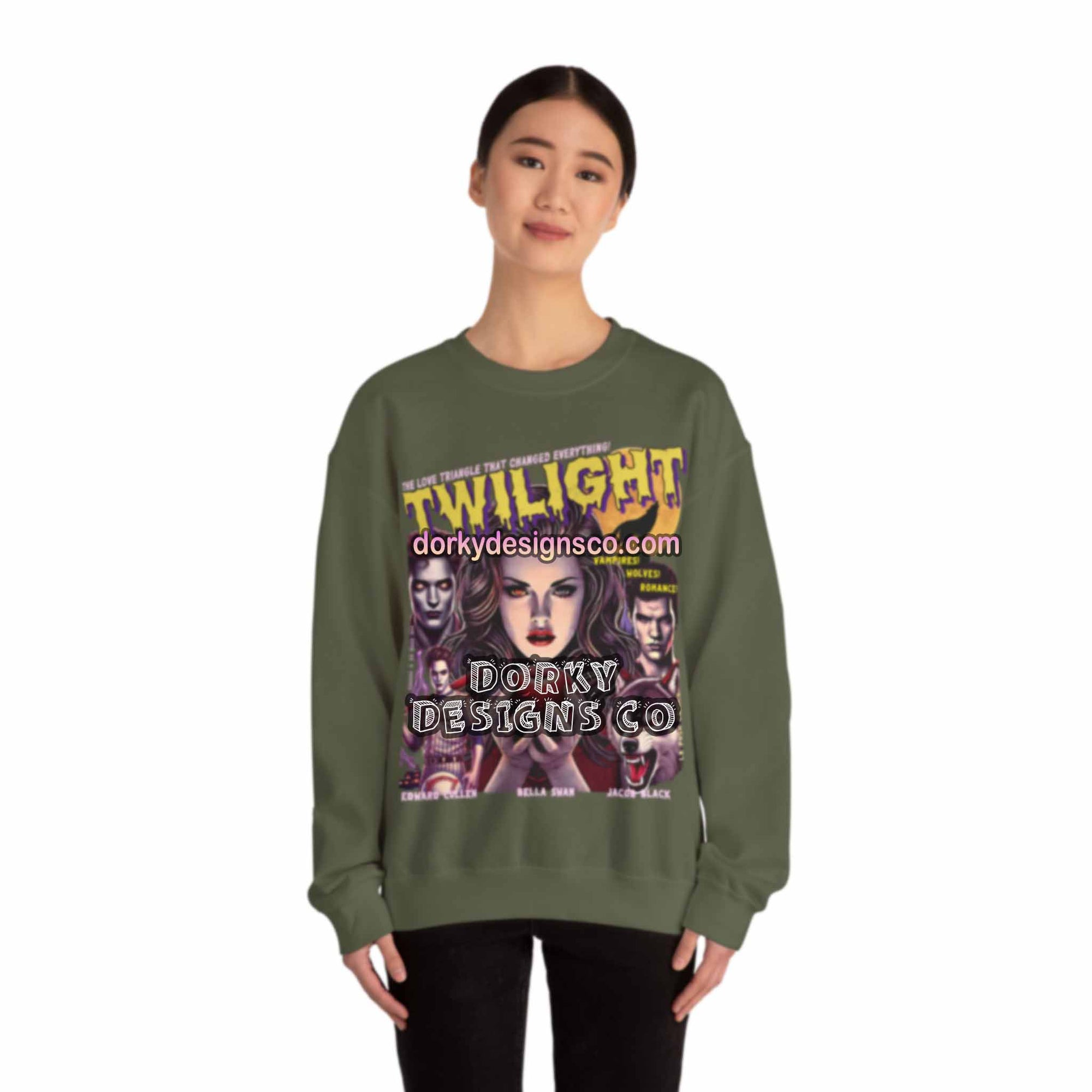 Cozy Unisex Classic Fleece Sweatshirt | Twilight-Inspired Retro Pulp Comic No. 5.1