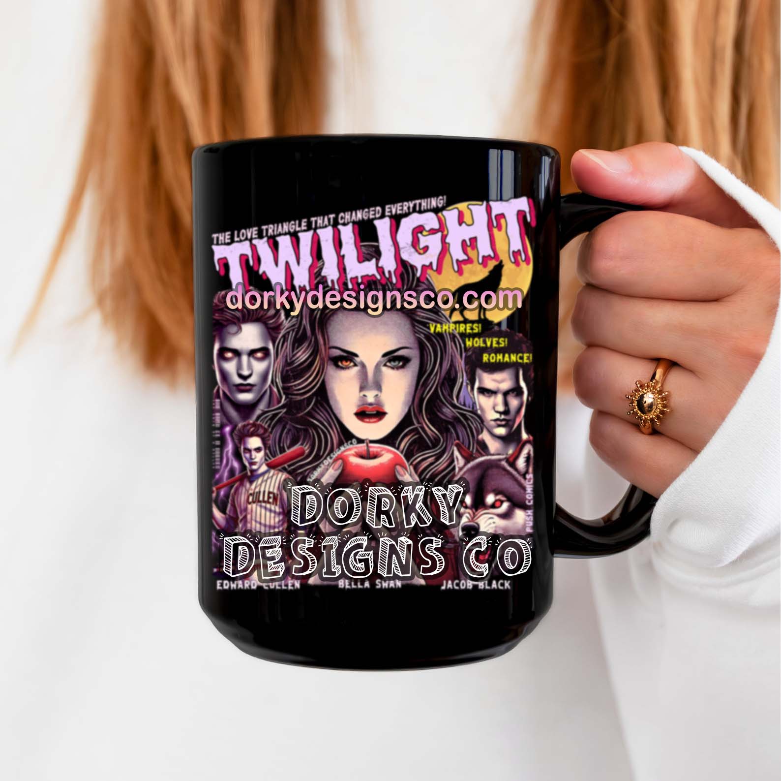 Black Mug (11oz, 15oz) | Twilight-Inspired Retro Pulp Comic No. 5