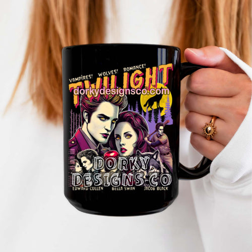 Black Mug (11oz, 15oz) |  Twilight-Inspired Retro Pulp Comic No.2.2