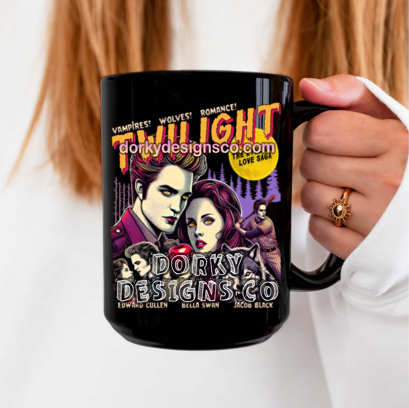 Black Mug (11oz, 15oz) | Twilight-Inspired Retro Pulp Comic No.2.1
