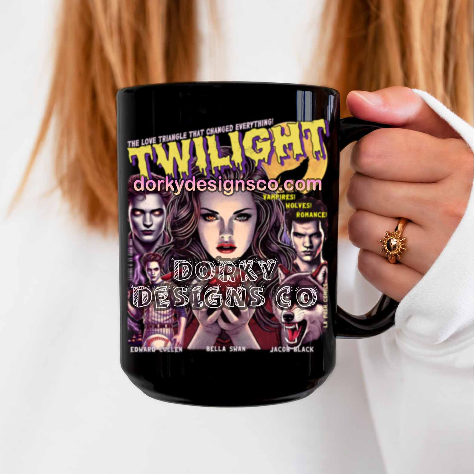 Black Mug (11oz, 15oz) | Twilight-Inspired Retro Pulp Comic No.5.1