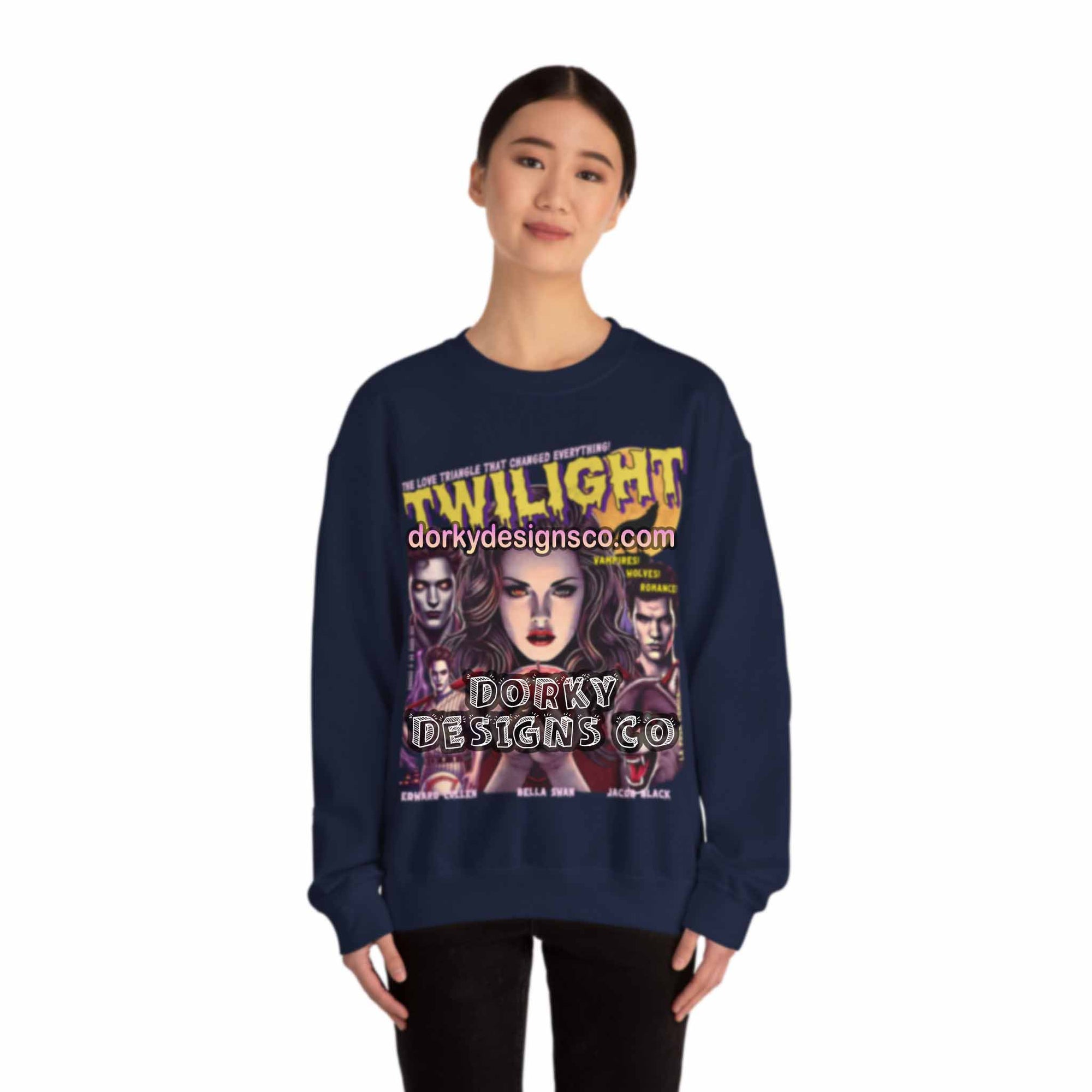 Cozy Unisex Classic Fleece Sweatshirt | Twilight-Inspired Retro Pulp Comic No. 5.1