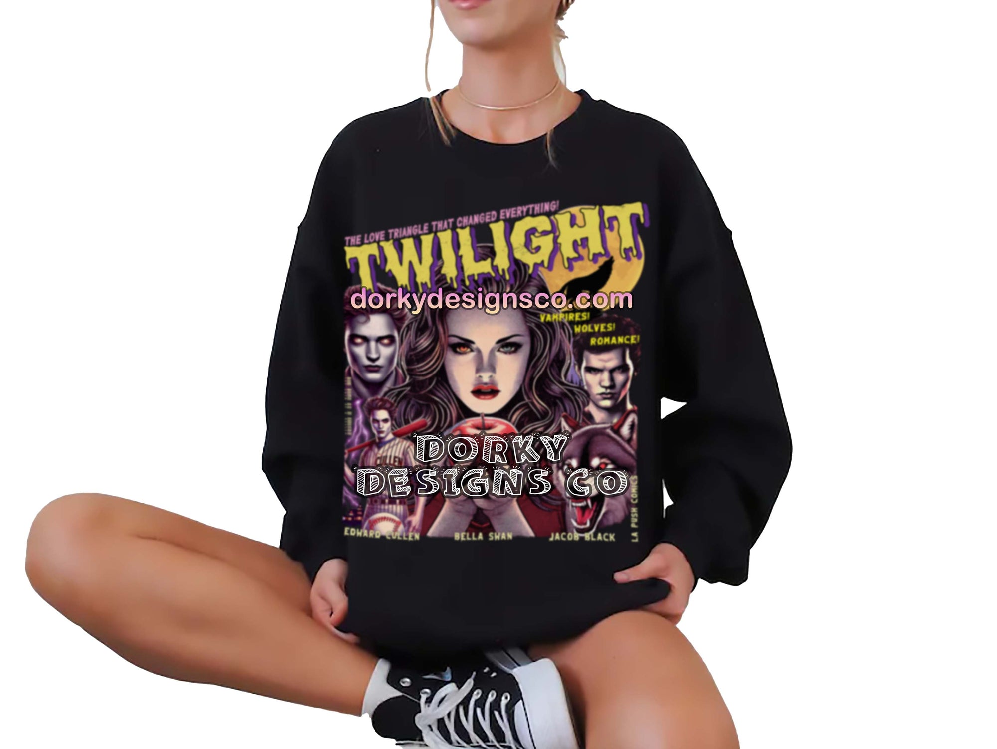 Cozy Unisex Classic Fleece Sweatshirt | Twilight-Inspired Retro Pulp Comic No. 5.1