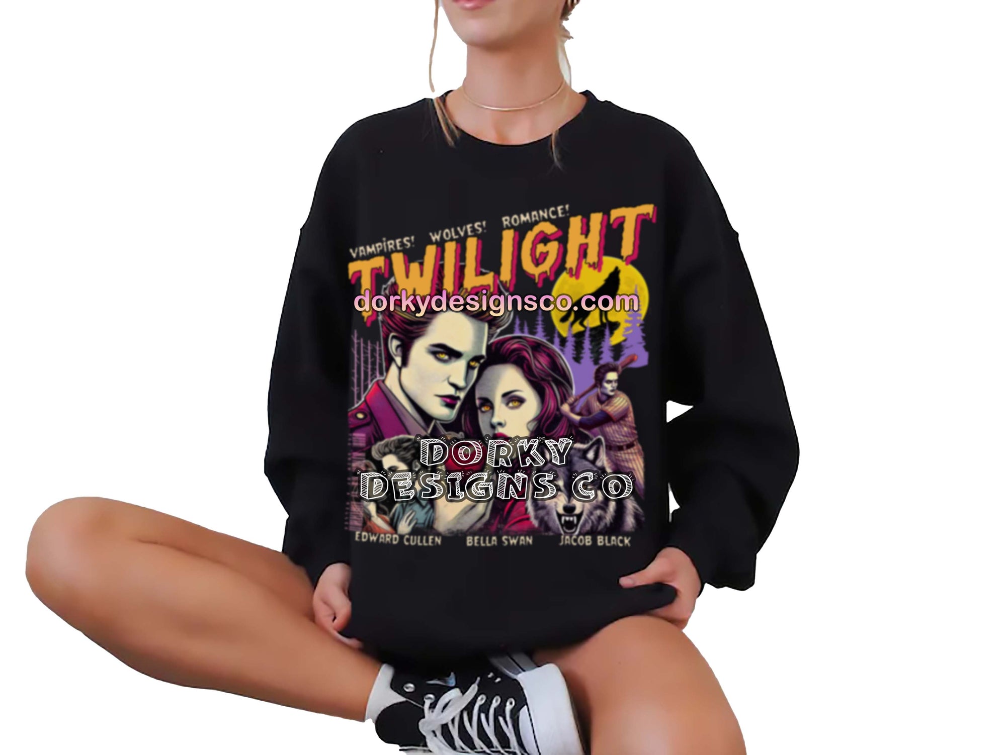 Cozy Unisex Classic Fleece Sweatshirt | Twilight-Inspired Retro Pulp Comic No.2.2