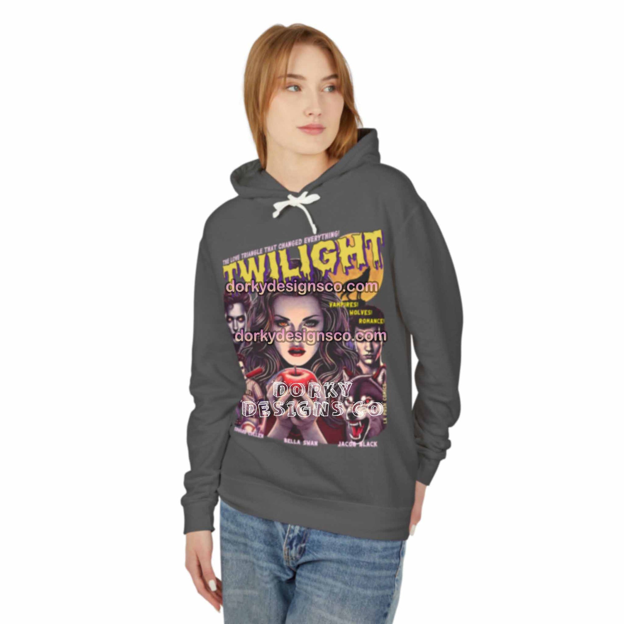 Unisex Pigment-Dyed Vintage Hoodie | Twilight-Inspired Retro Pulp Comic No. 5.1