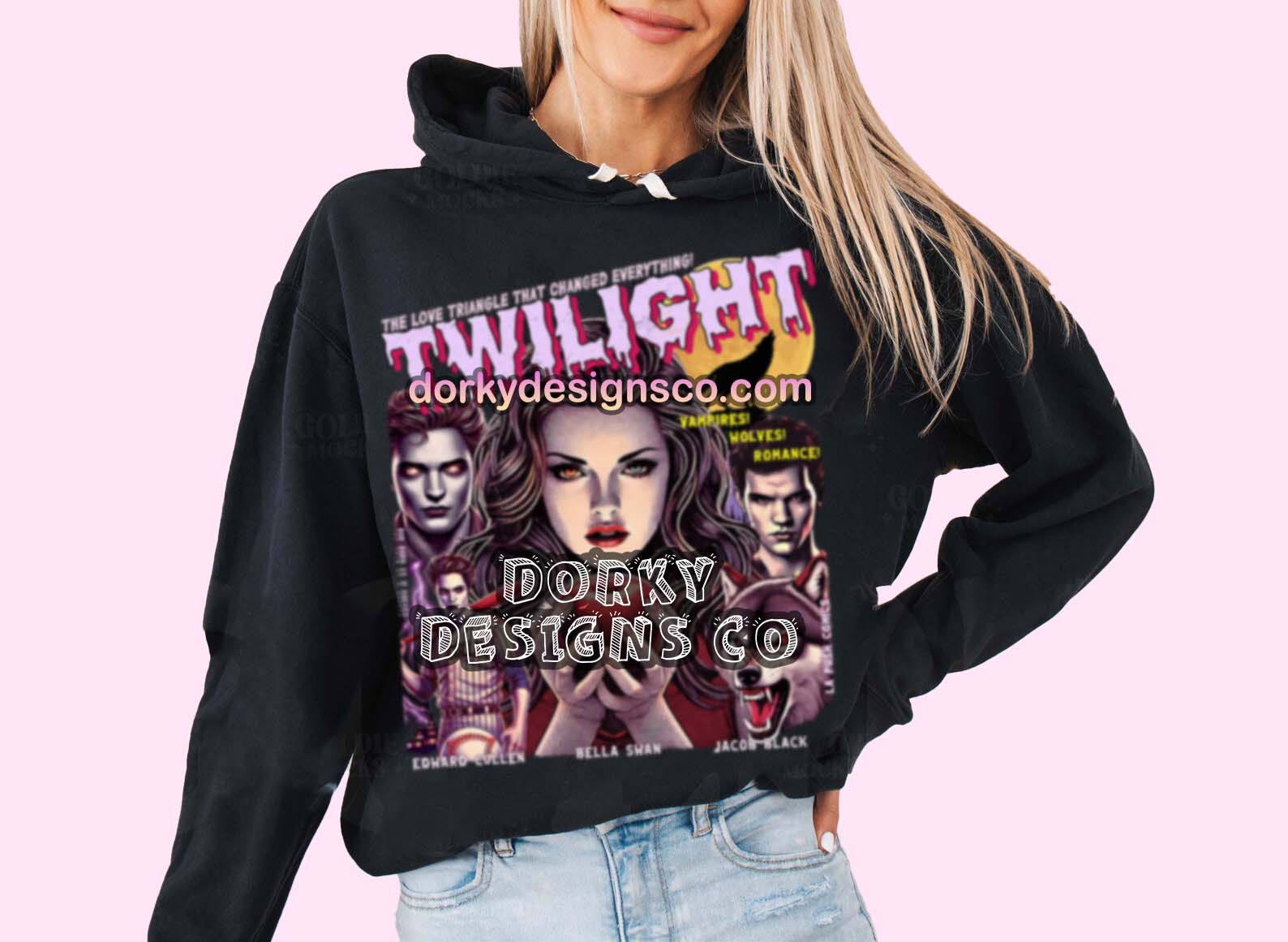 Unisex Vintage Look Hoodie | Twilight-Inspired Retro Pulp Comic No. 5